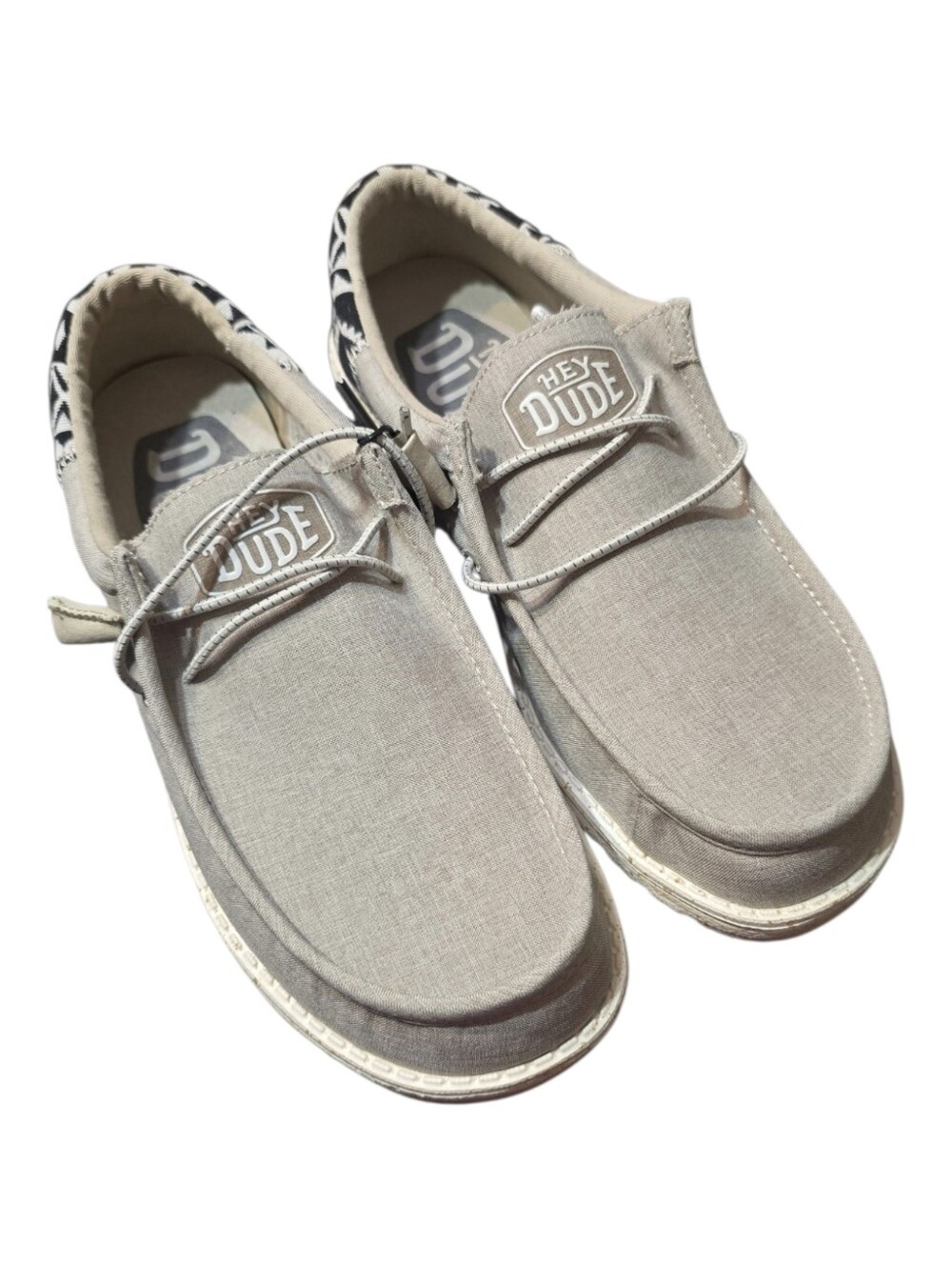 NWT Hey Dude Wally Southwestern Geometric Canvas Loafers Men’s 9 / Women’s 11